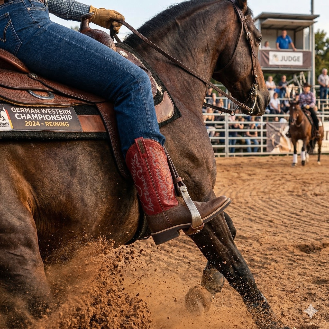 Cowboy boots ladies 1646L, brown/red