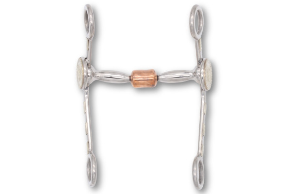 Western Snaffle Bit mit Kupferrolle 12,5 cm