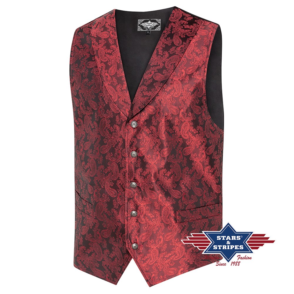 Old style waistcoat KING red