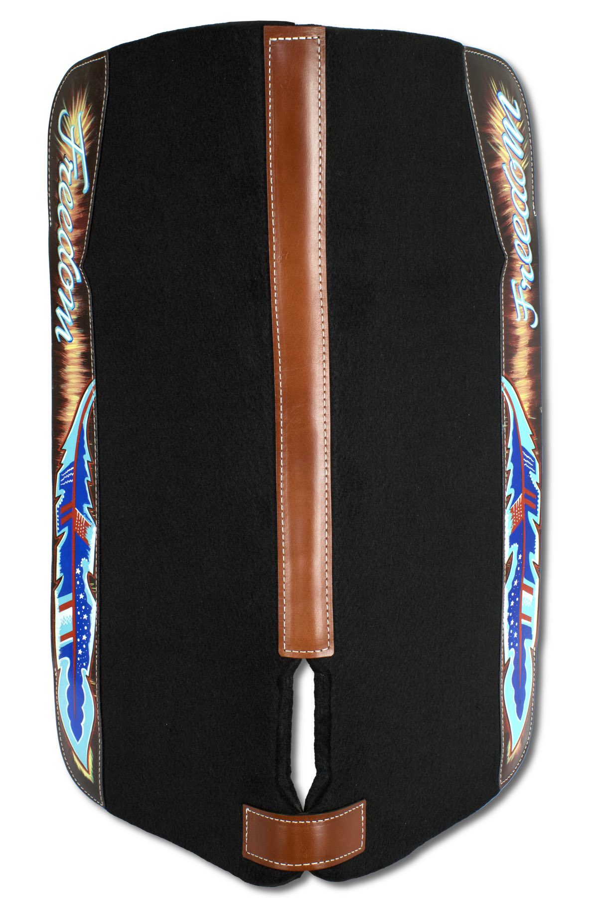 Western felt pad with leather trim, Freedom