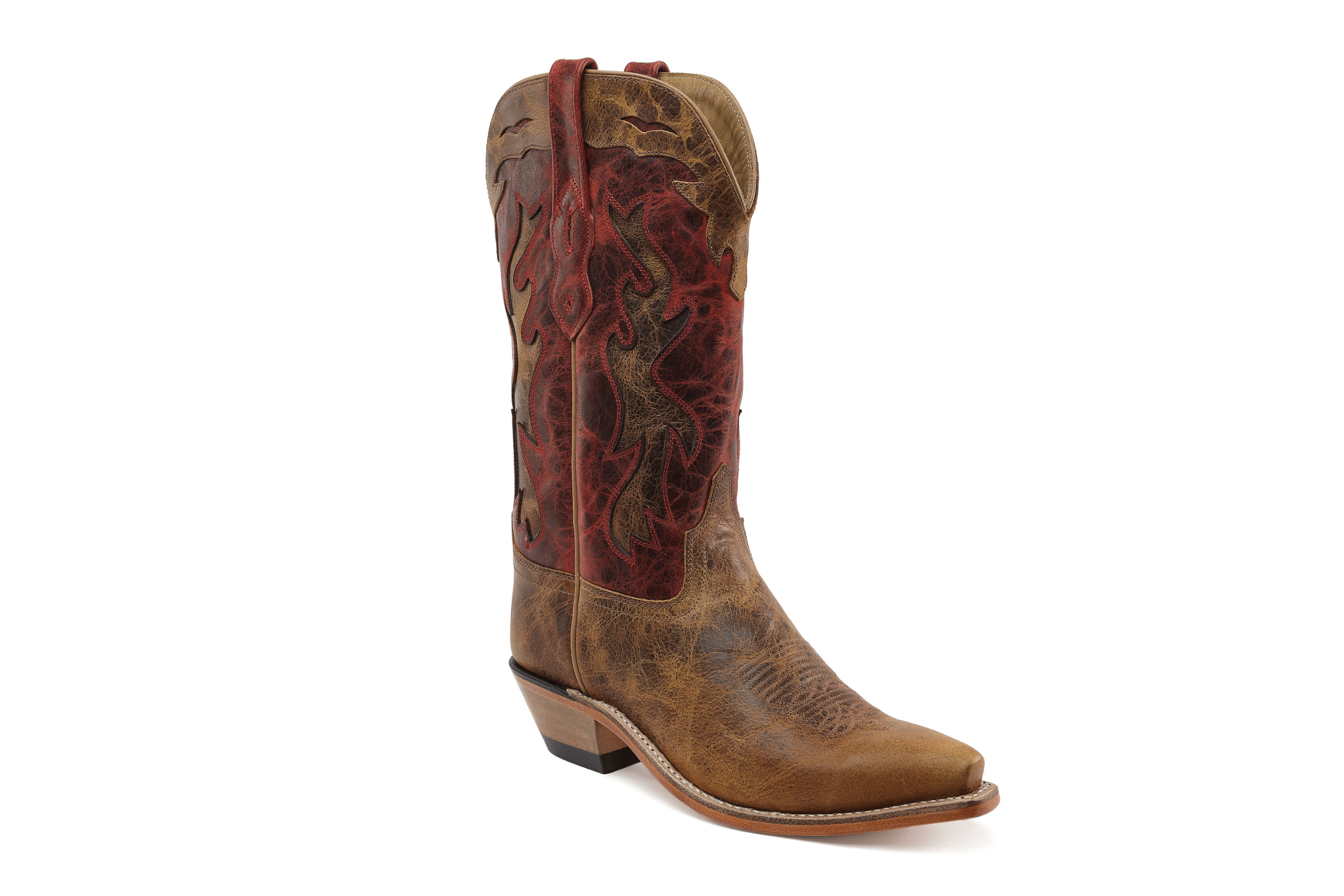 Ladies cowboy boots LF1627E, Fox Cave, brown/red