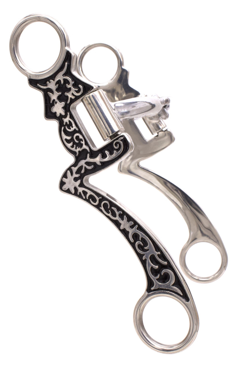 Výstavní westernový bit Snaffle se stopkami 12,5 cm