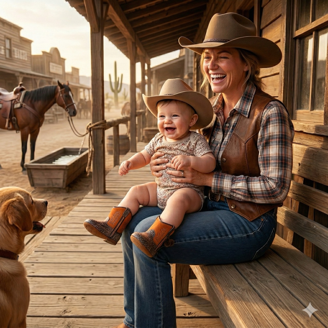 Cowboy boots for babies 10051, orange