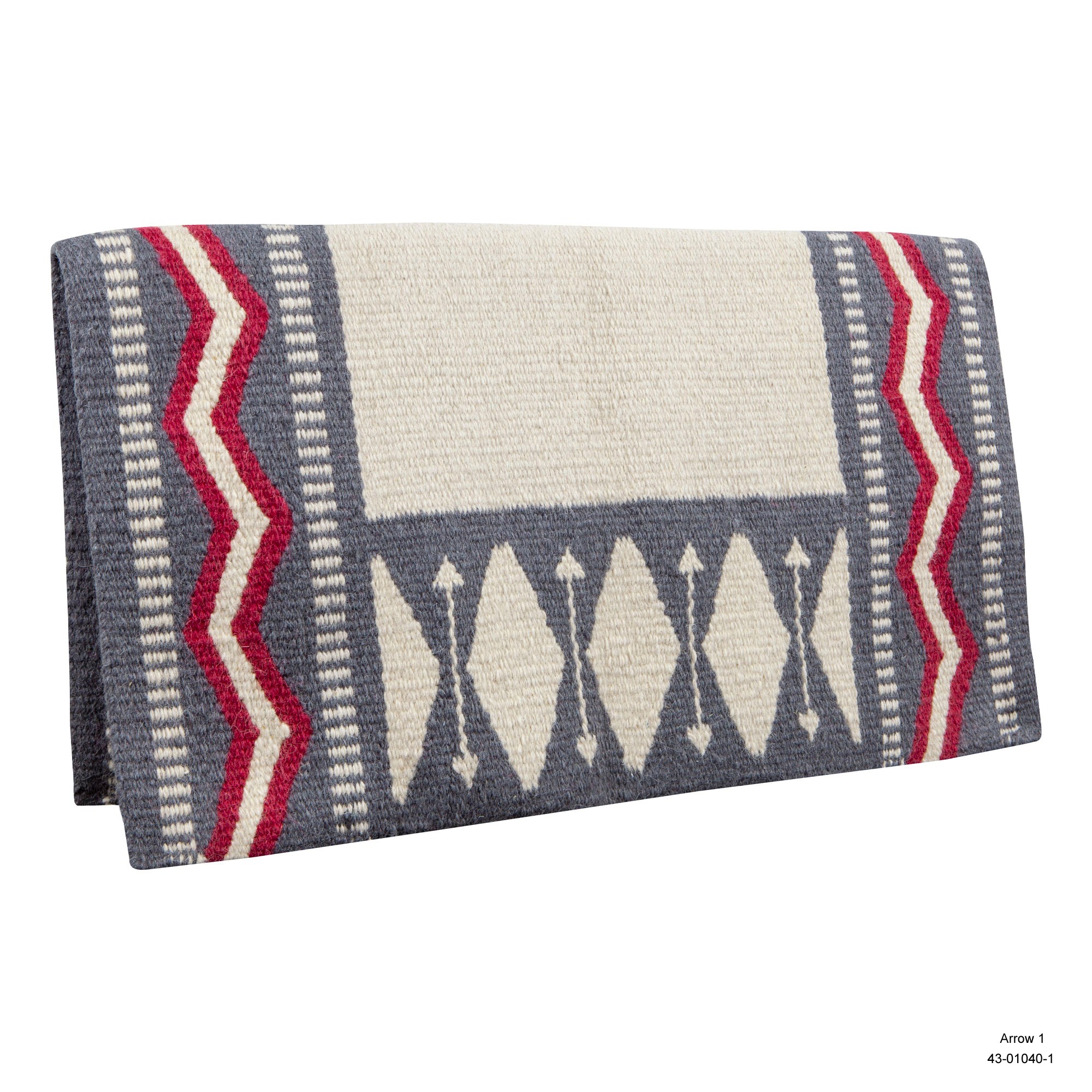 Arrow Woven Show Blanket, gray-red