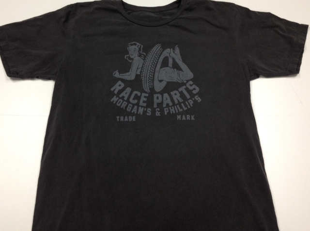 Morgan's &amp; Phillip's Race Parts Men's T-Shirt Vintage Black Wash