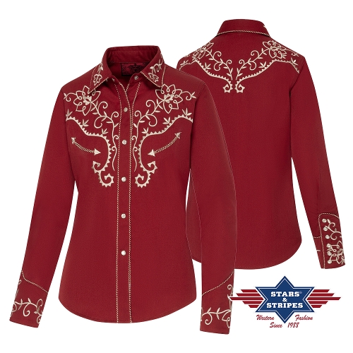 Western blouse RUTH, red