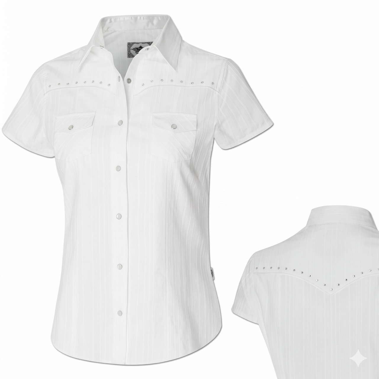AMELIE women's western-style blouse, white