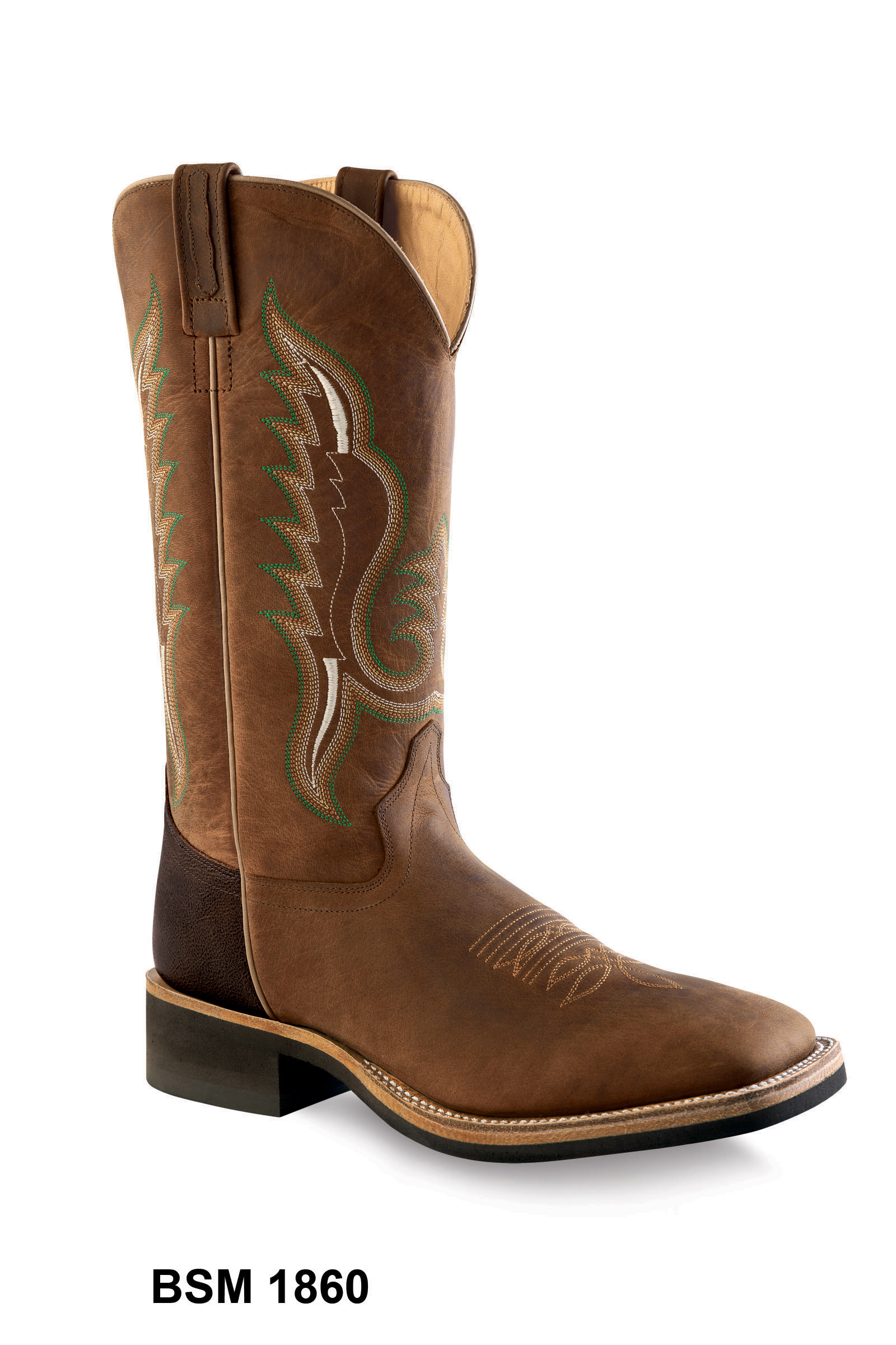 Cowboy boots men BSM1860, brown cream