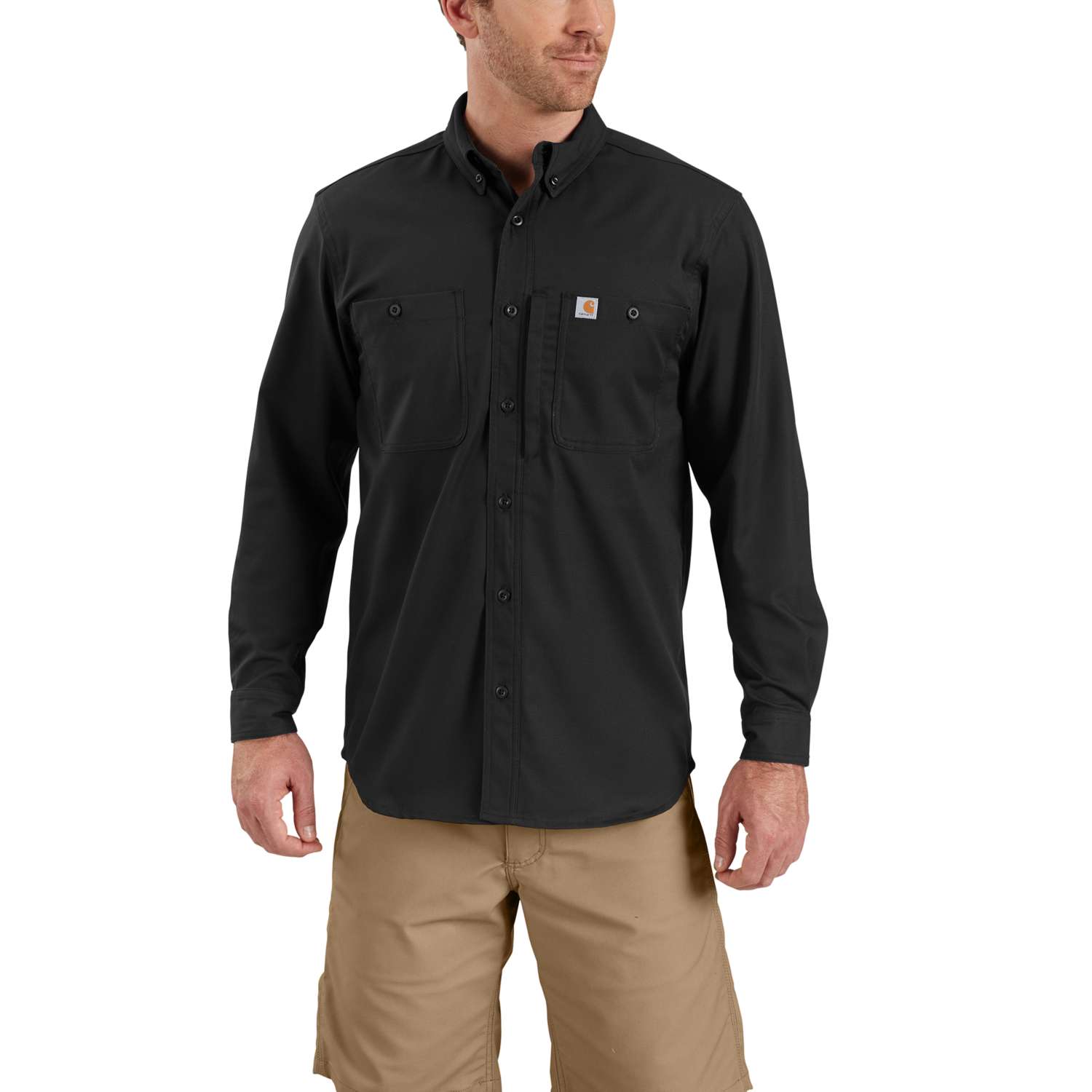 Men's shirt relaxed fit with long sleeves