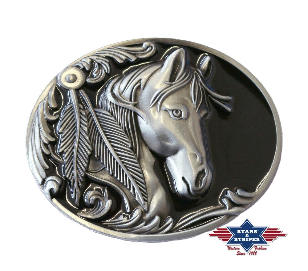 Westernbuckle Gürtelschnalle Pferdekopf
