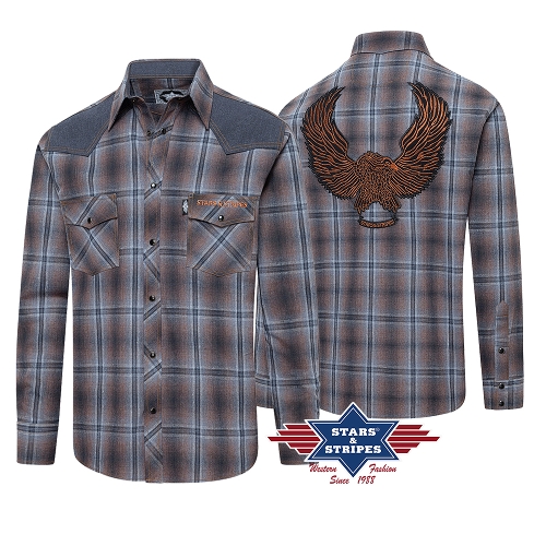 Western shirt CONWAY, brown