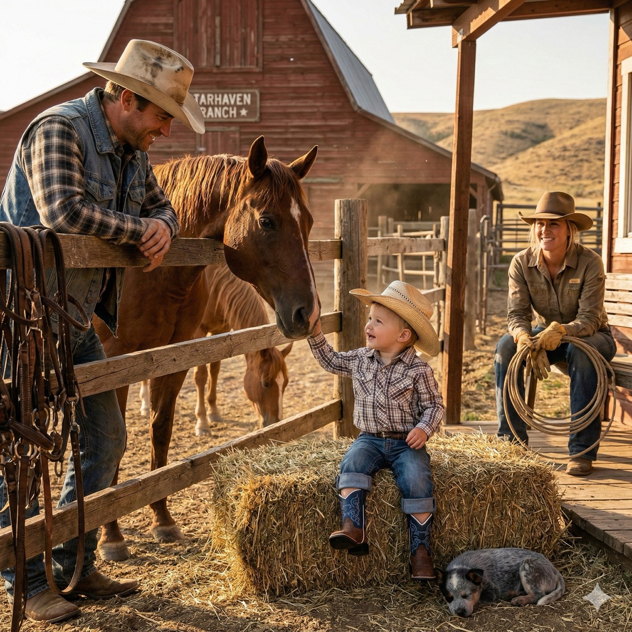 Cowboy boots for toddlers BSI1928, brown-blue