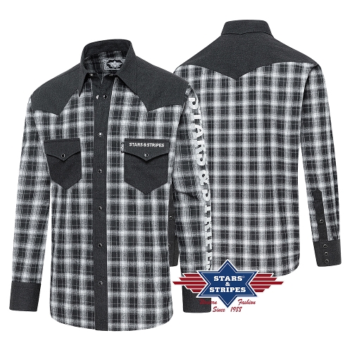 Westernhemd BLACK STARS, schwarz