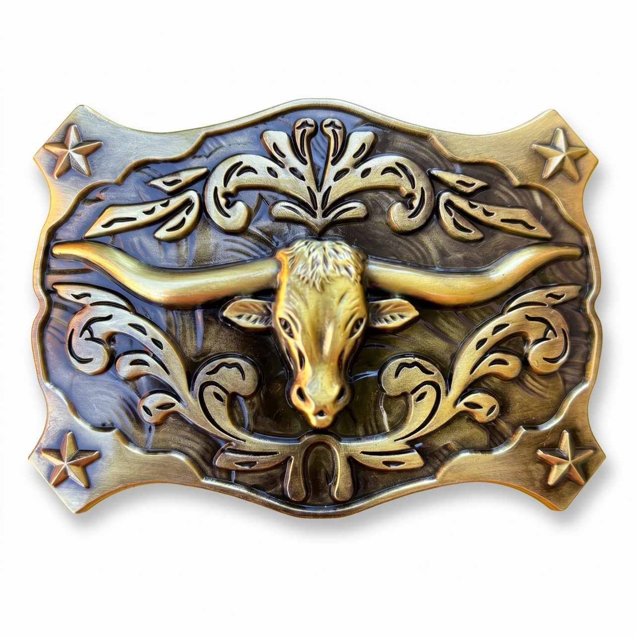 Western Buckle Longhorn, gold