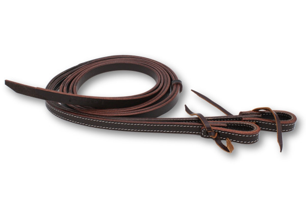 Split Reins western reins, dark oiled, width 5/8, 16 mm, waterloop, dark