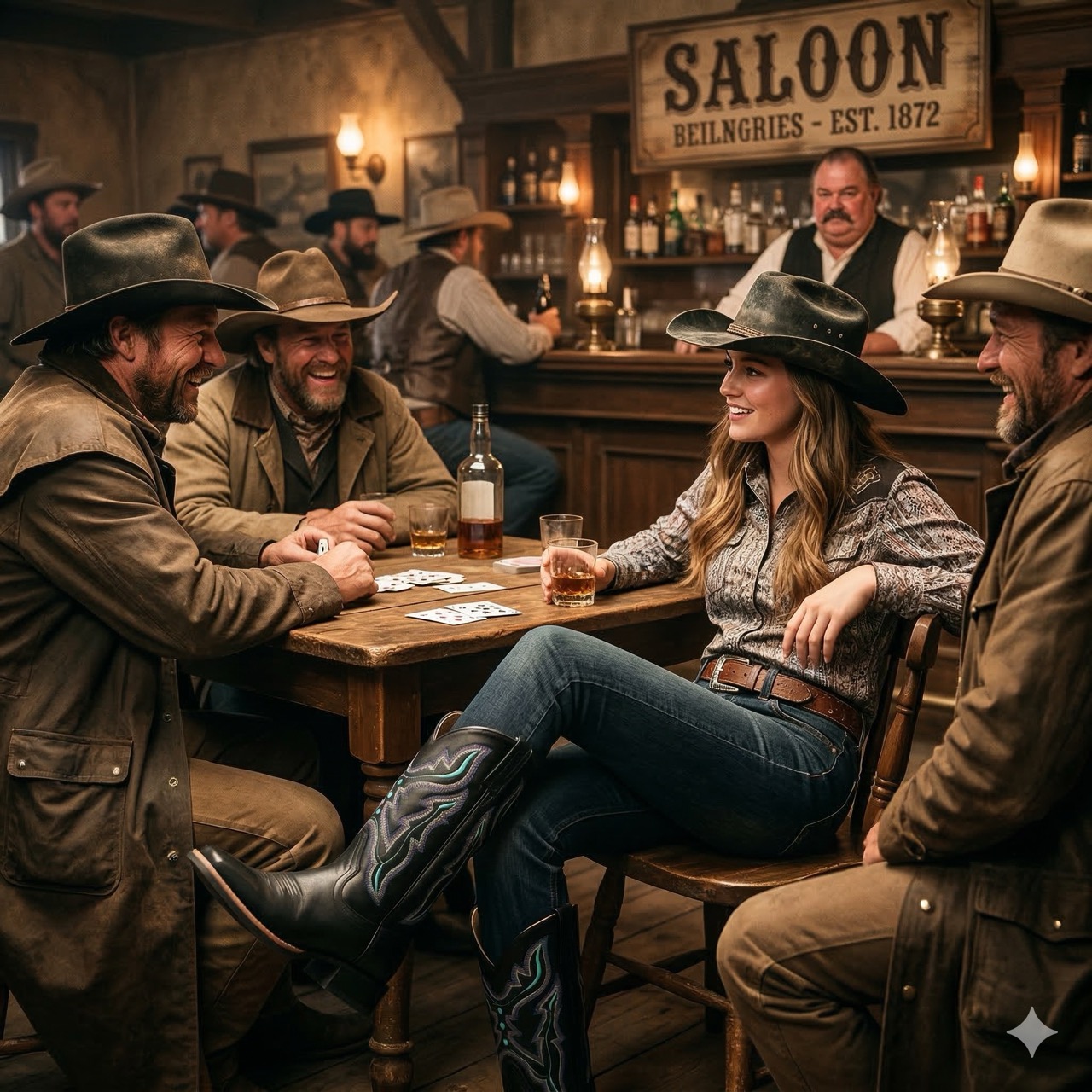 Cowboystiefel Damen 18121E, schwarz