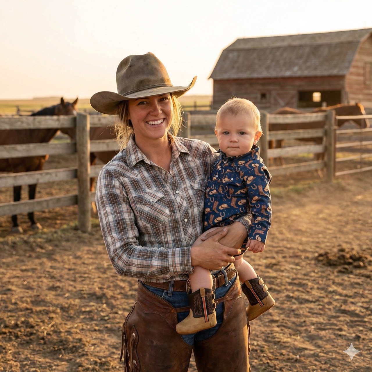 Cowboy boots for babies 10030, brown