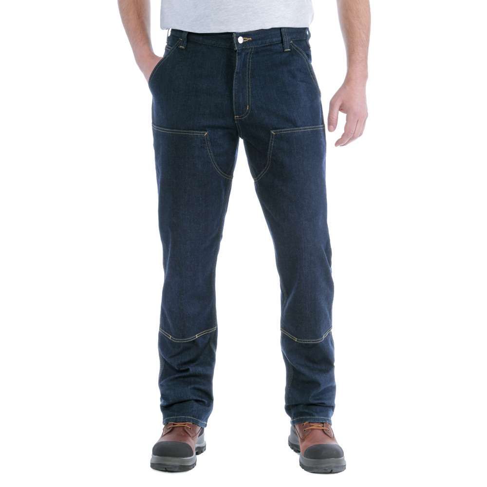 Jeans With Stretch And Reinforced Knee Area For Men