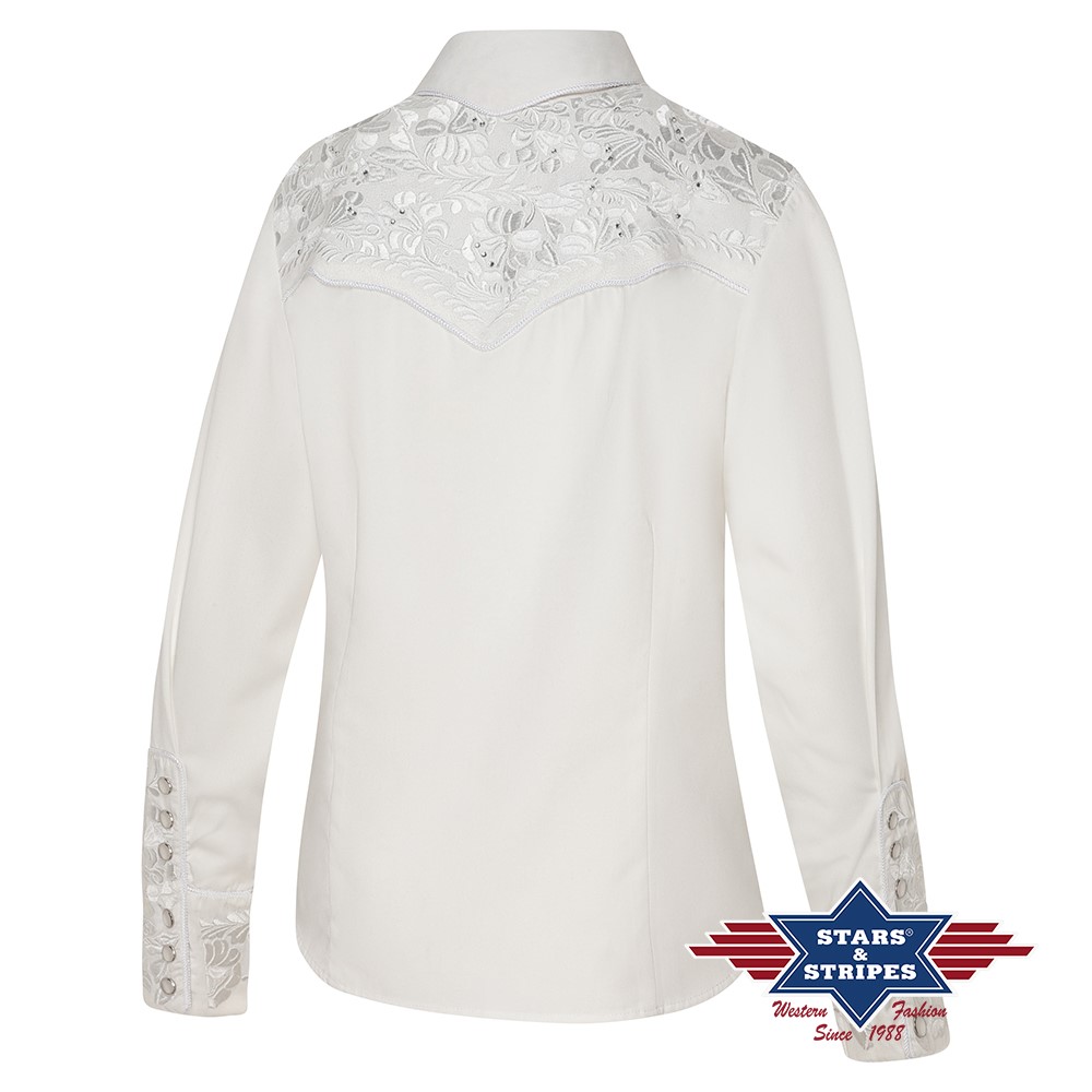 Western blouse HAILEY, white