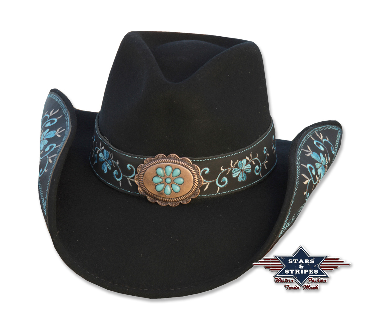 Cowboy Hat Western Hat Stars & Stripes SALLY BLACK