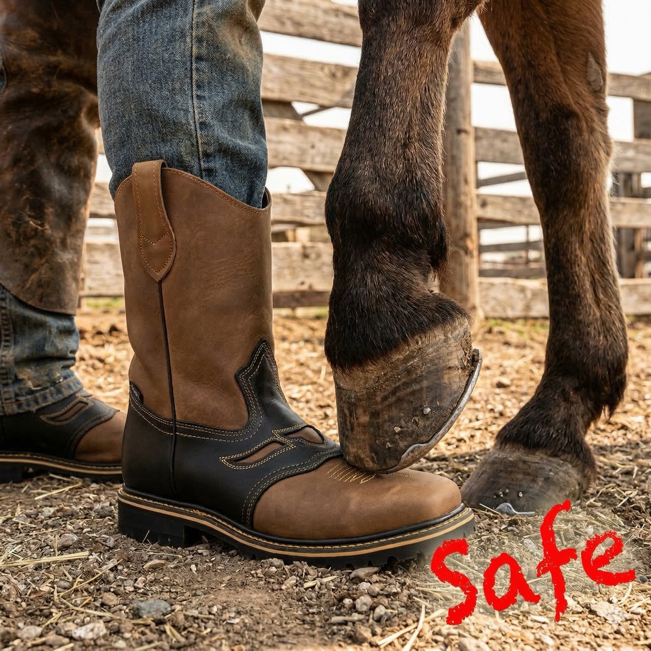 Cowboystiefel mit Stahlkappe