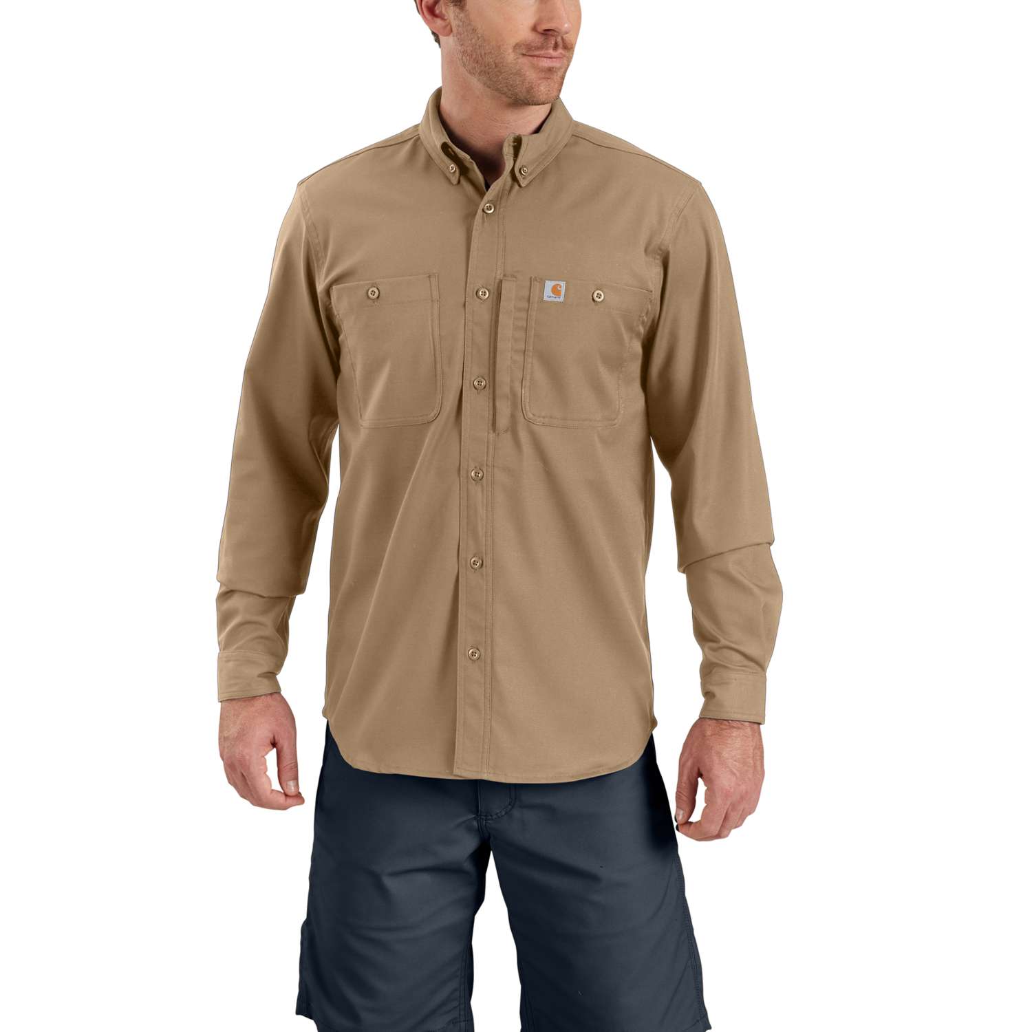 Men's shirt relaxed fit with long sleeves