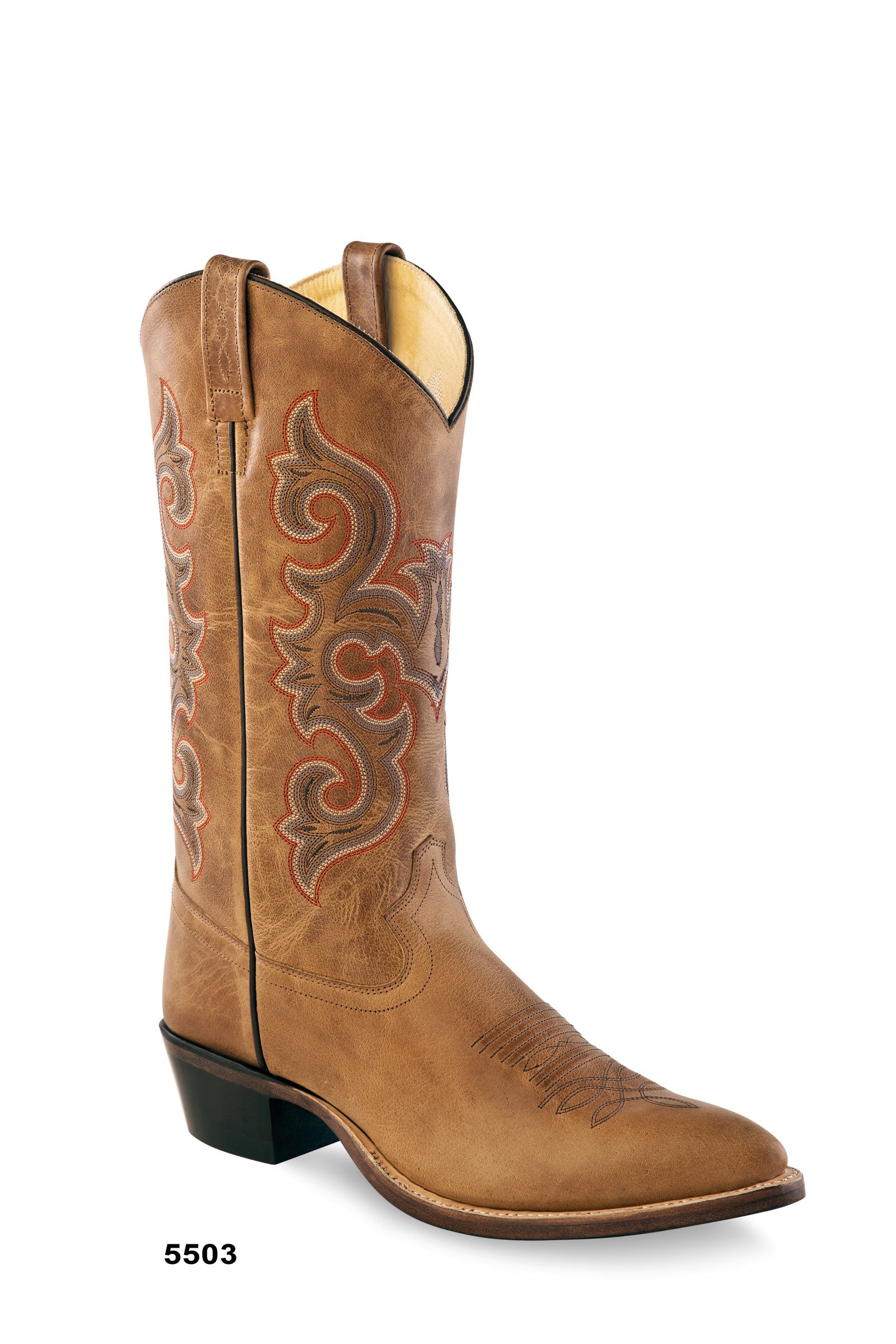 Cowboy boots men 5503, brown-green