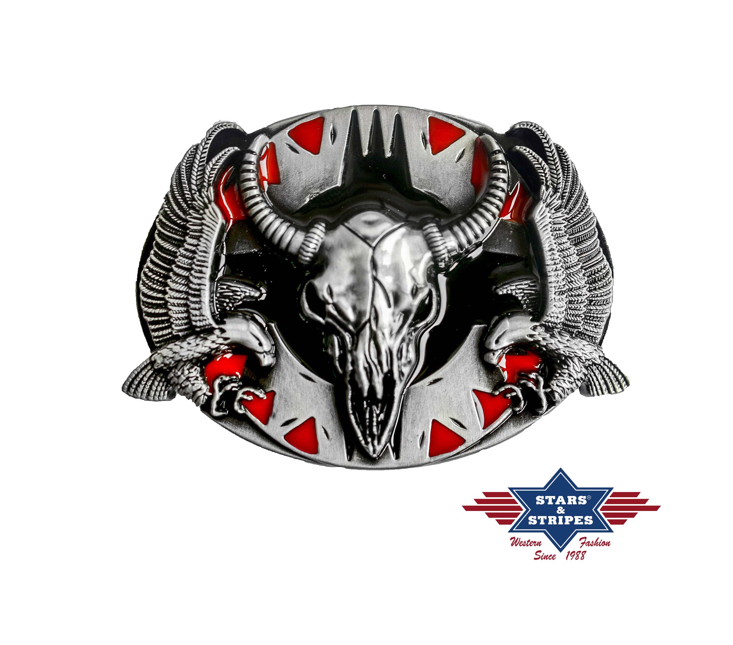 Westernbuckle belt buckle bull head with decorative elements