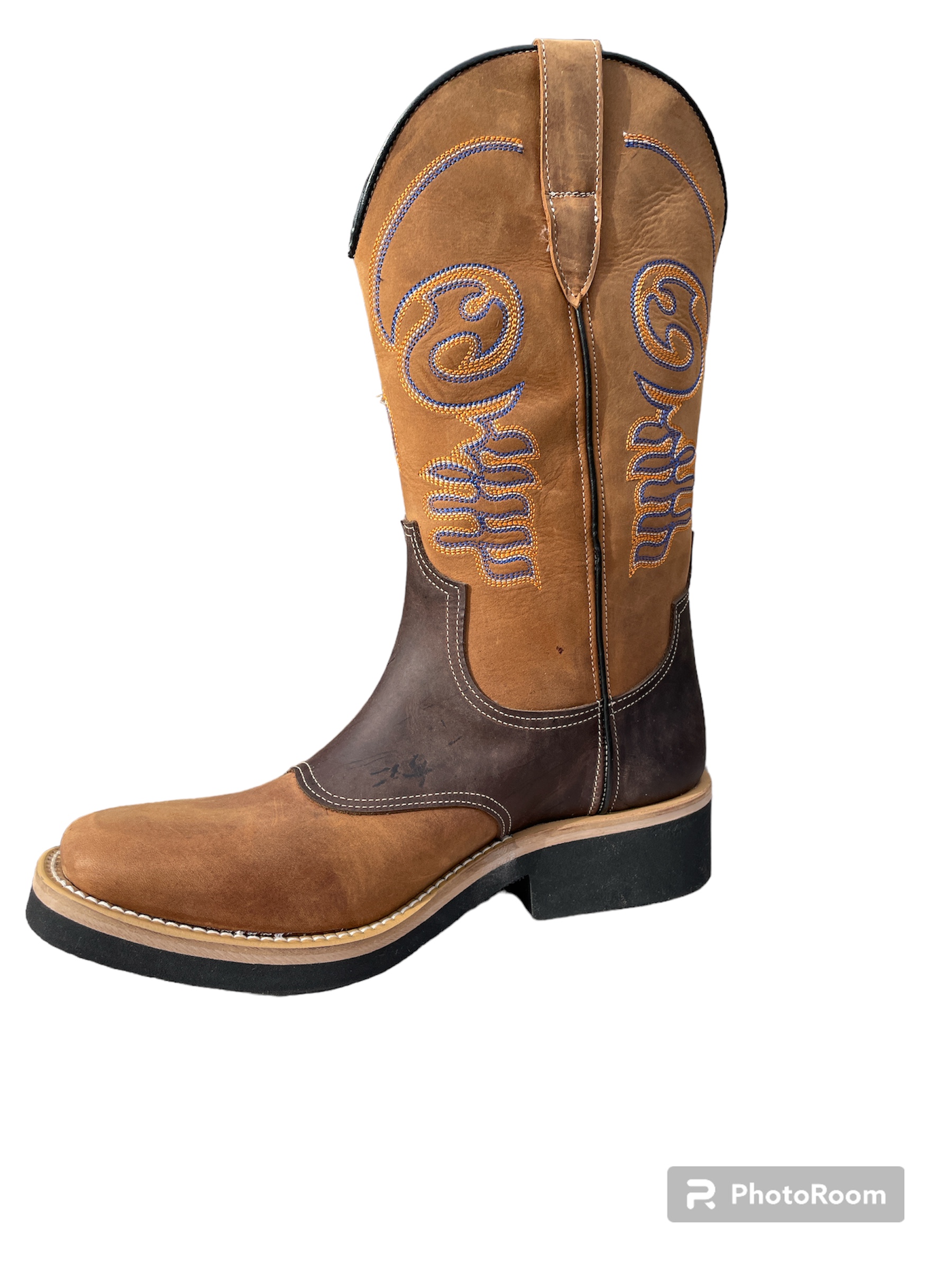 Cowboy boot MG455 in oiled calfskin, brown 