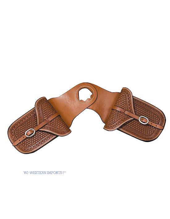 Horn leather saddle bag