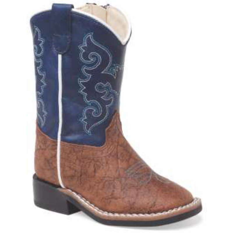 Cowboy boots for toddlers BSI1928, brown-blue
