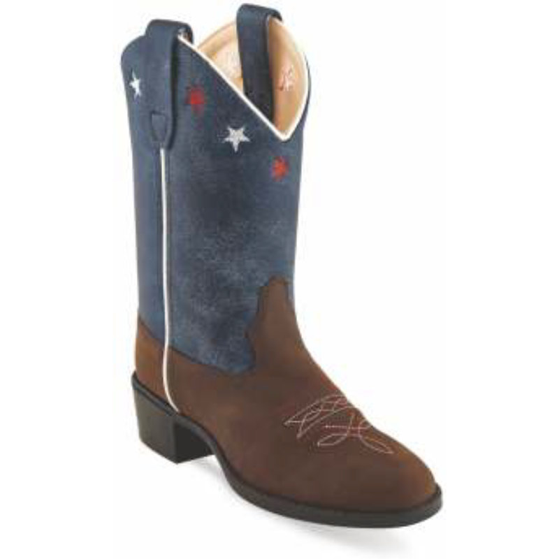 Cowboy boots for children 1108, brown-blue
