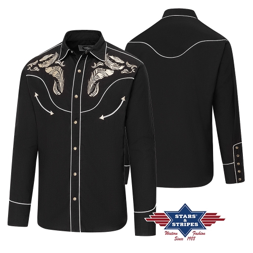 Westernhemd DIXON, schwarz