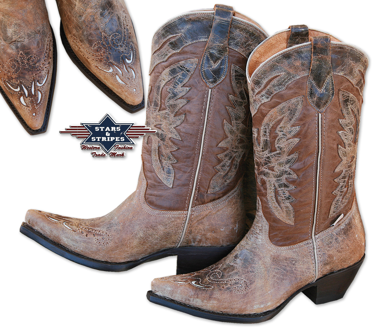 Cowboy boots WBL-24 ladies, brown