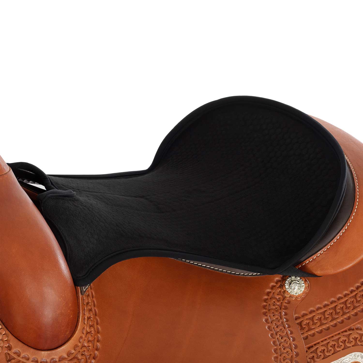 Saddle seat pad for western saddle