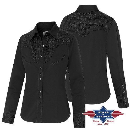 Western blouse RILEY, black
