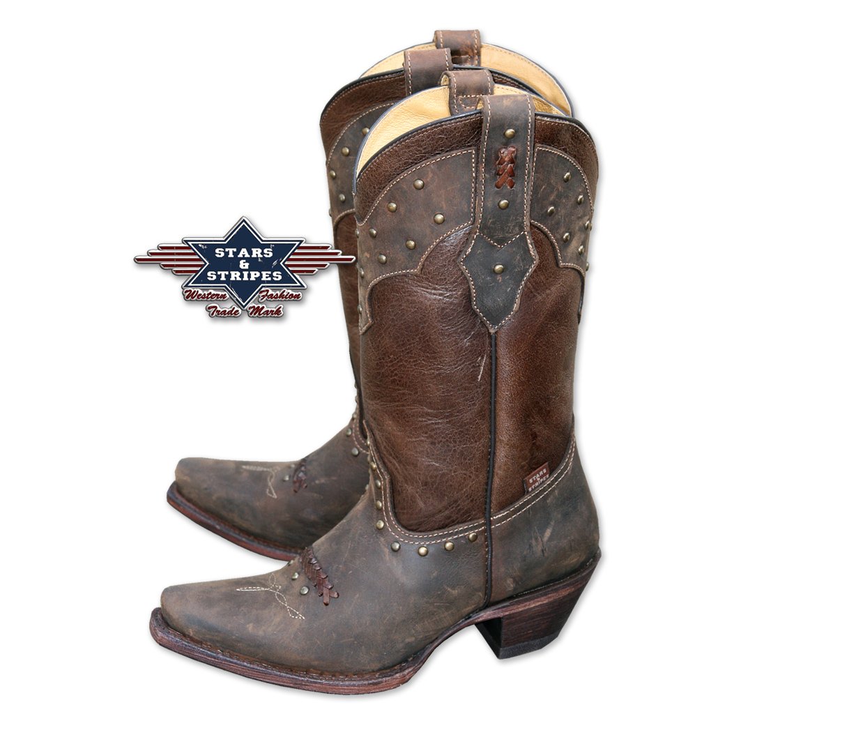 Ladies cowboy boots WBL-27, brown