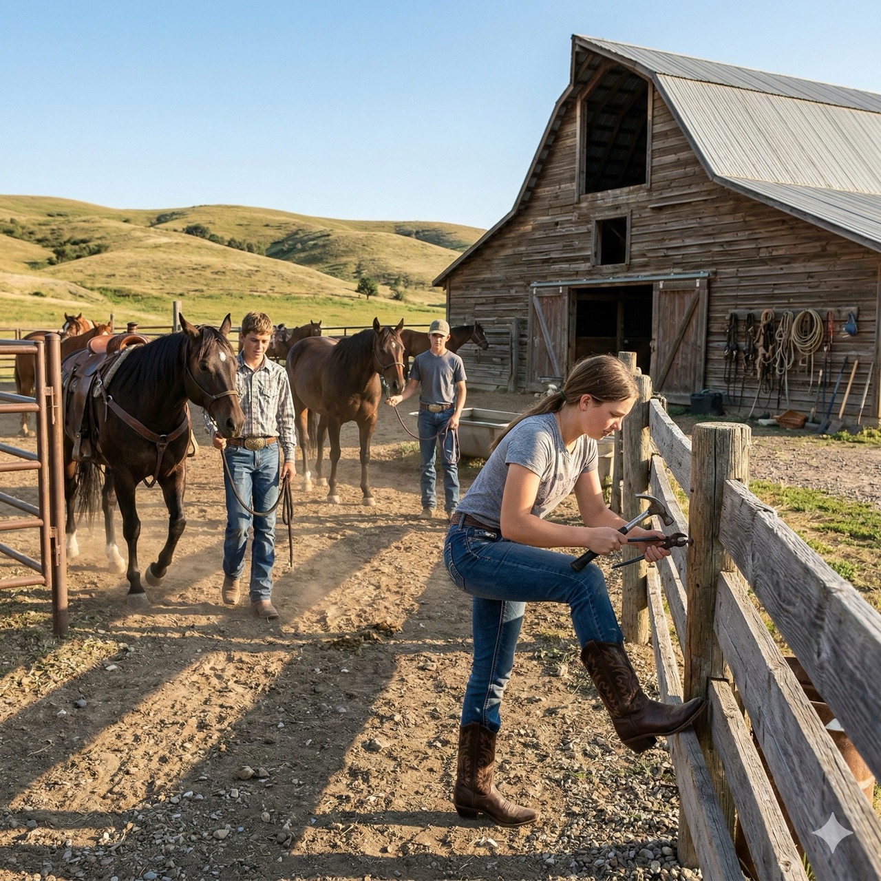 Cowboy boots for children CF8234, brown