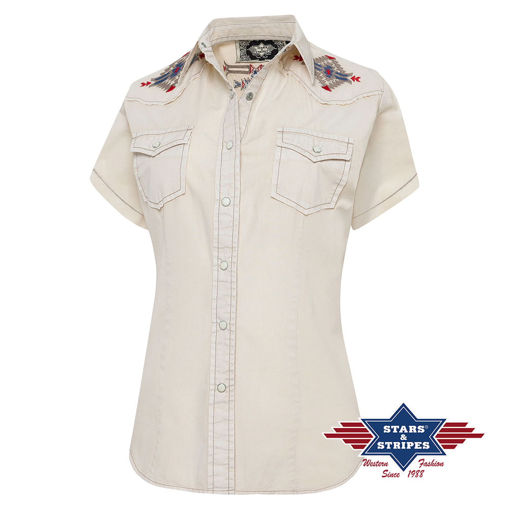 Westernbluse BETTY, beige