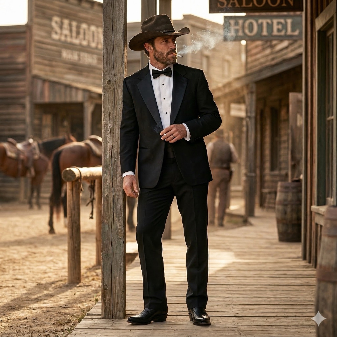 Men's cowboy boots MF1510, black