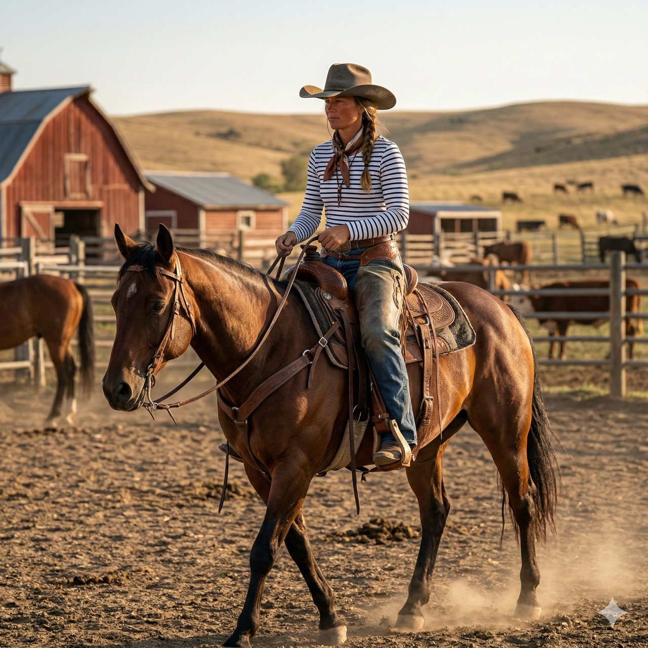 Ladies long sleeve shirt striped navy look
