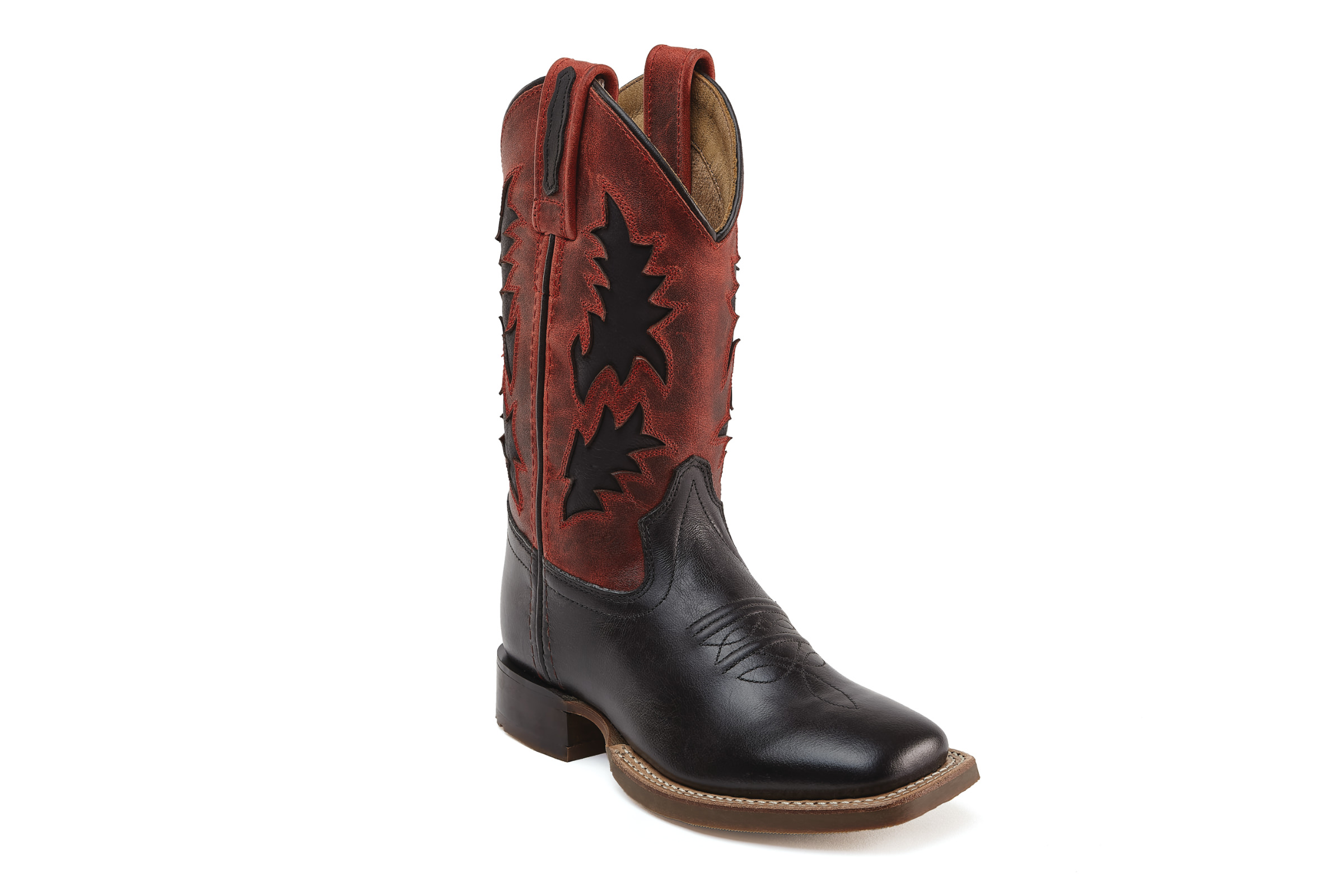 Western boots for children "Fort Smith", black/red