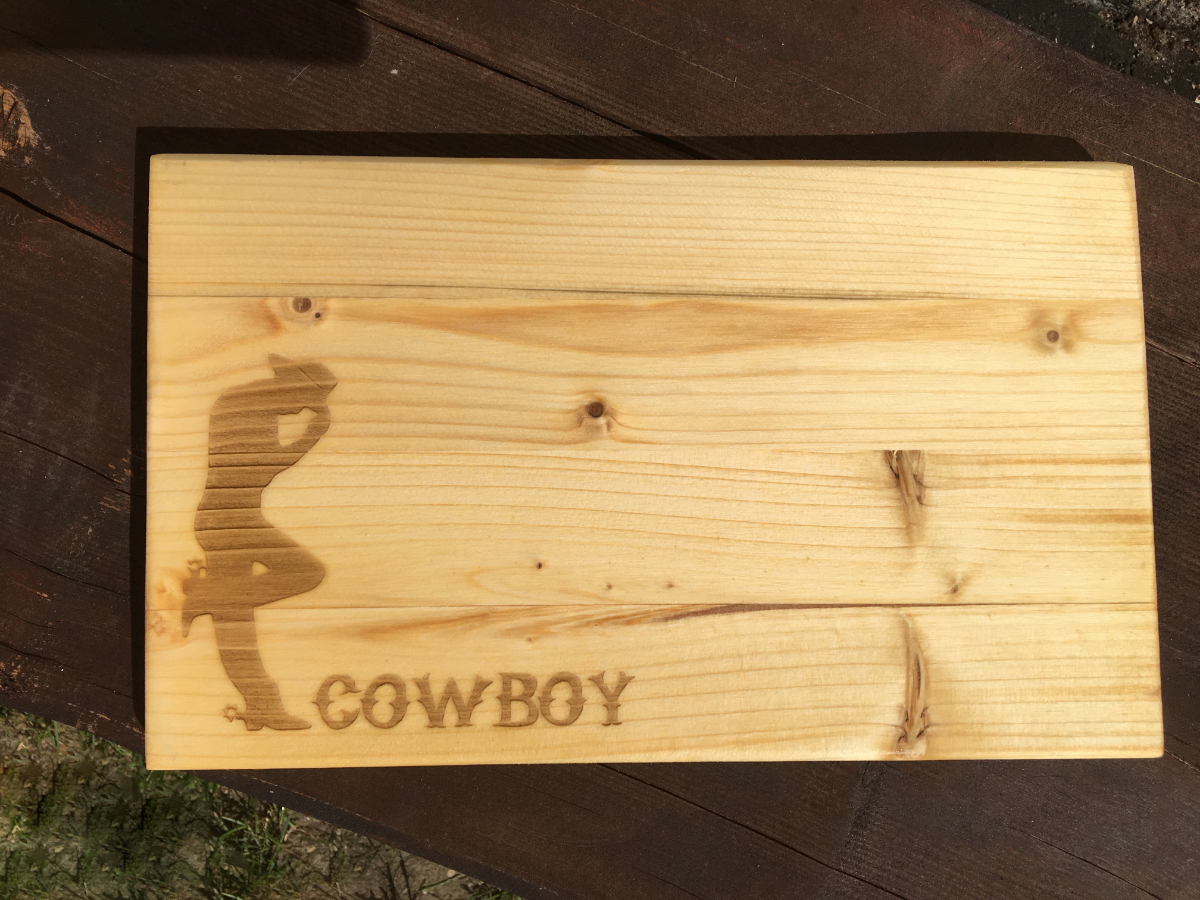 Wooden board "Cowboy" - spruce / pine