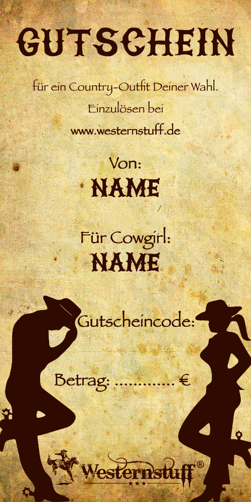 Westernstuff Geschenk-Gutschein