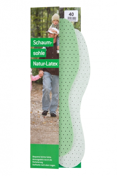 Natural latex insole