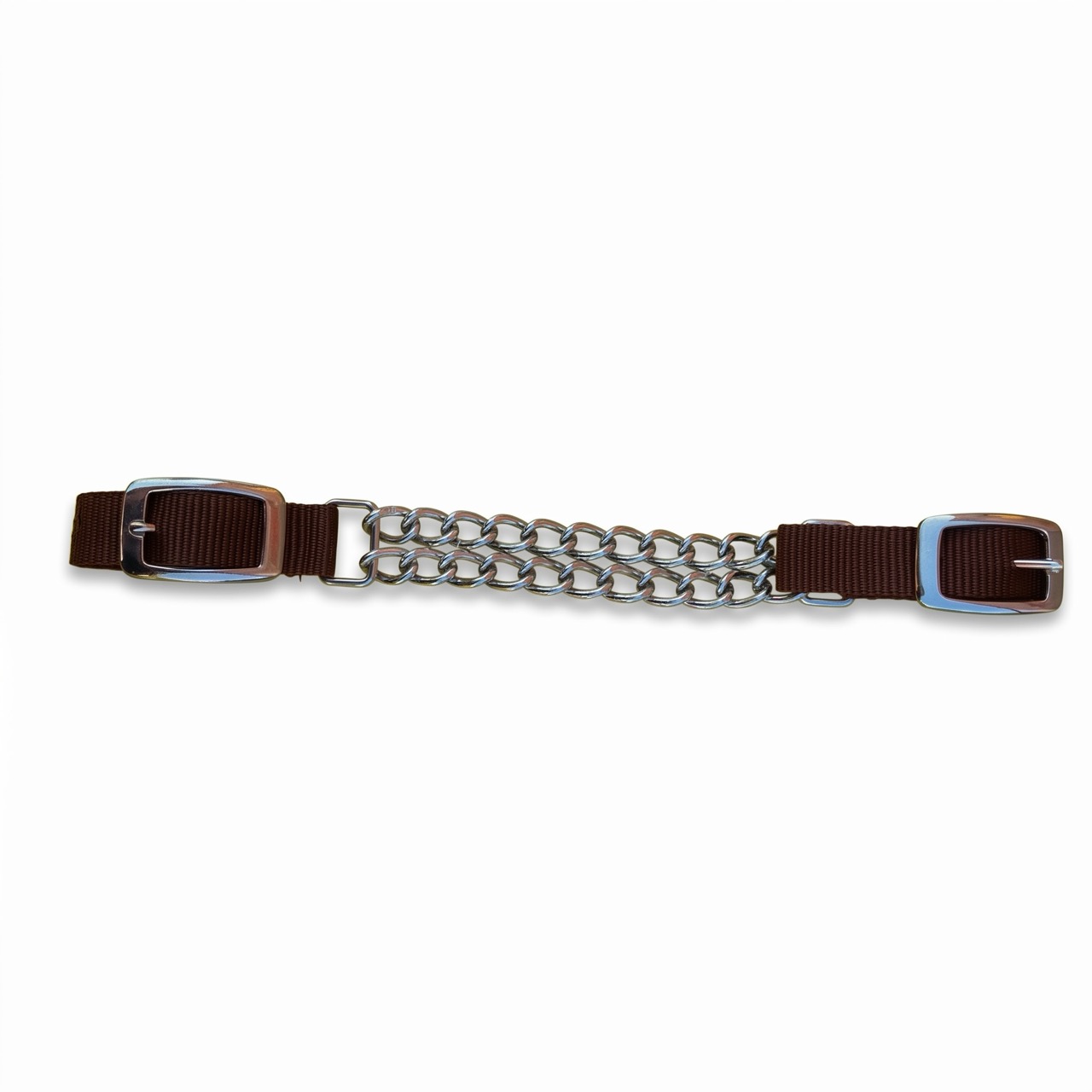 Kinnkette doppelt, Nylon, braun