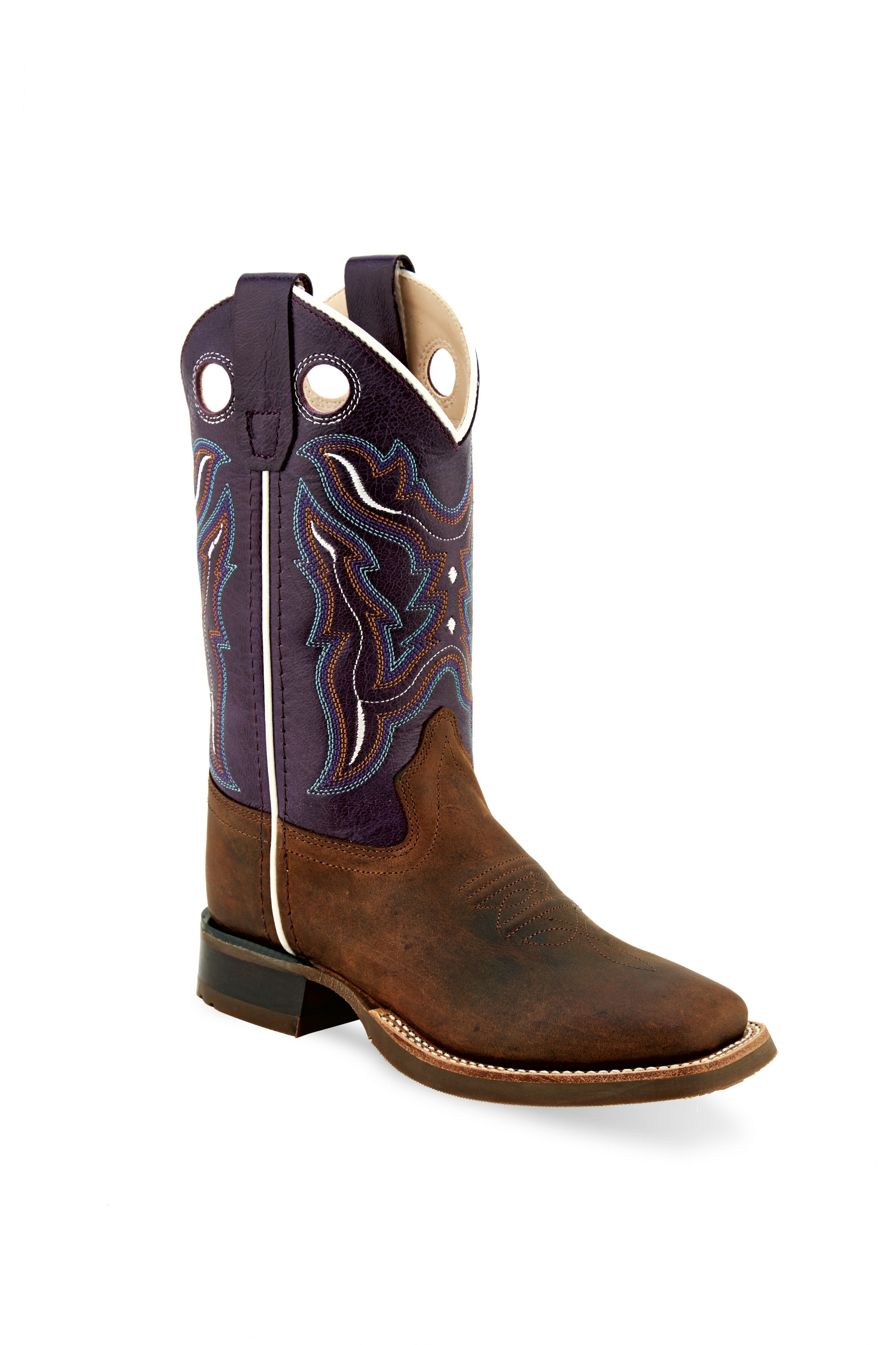 Cowboy boots for children BSC1805, purple-brown
