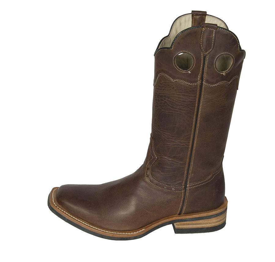 Cowboy boot MG451 in oiled calfskin, brown 