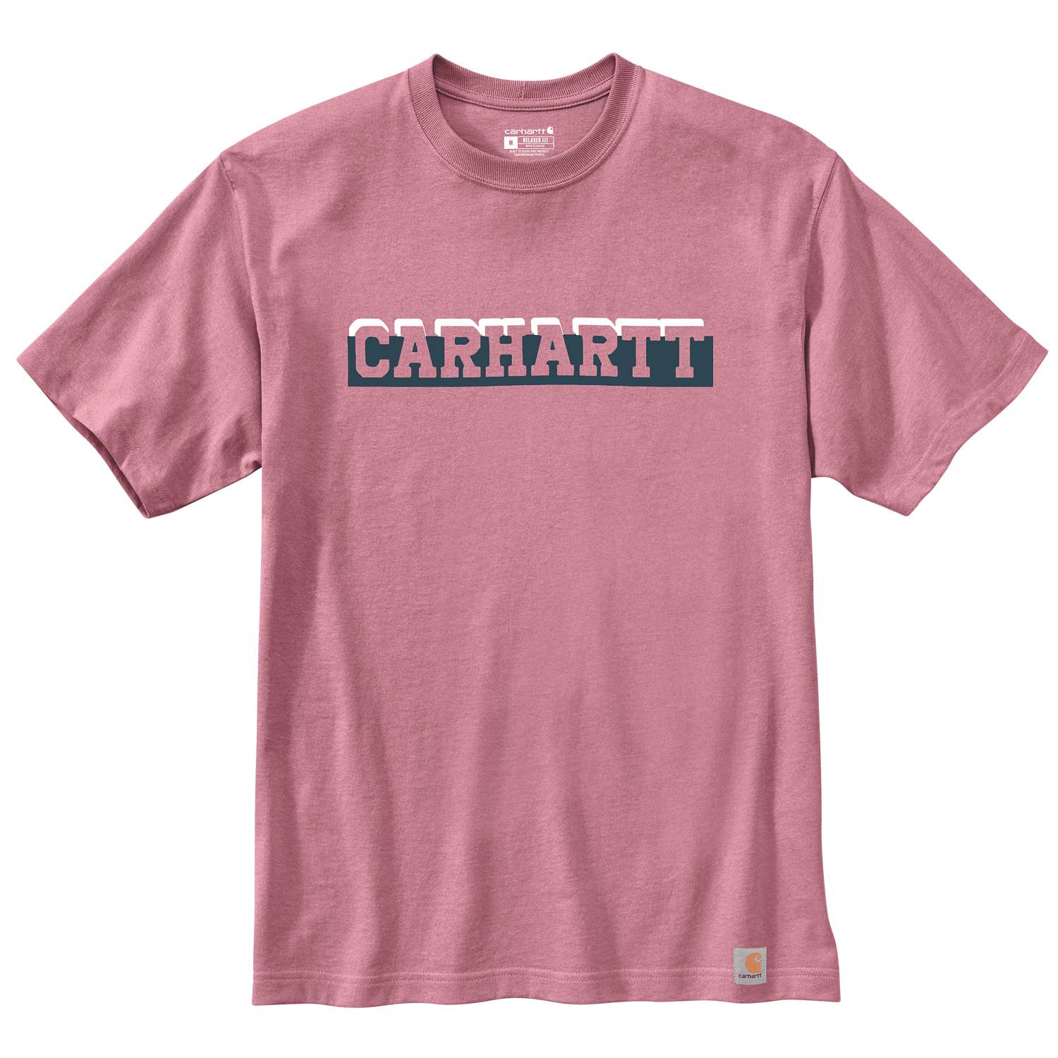 Men's short-sleeved T-shirt with two-colour Carhartt print