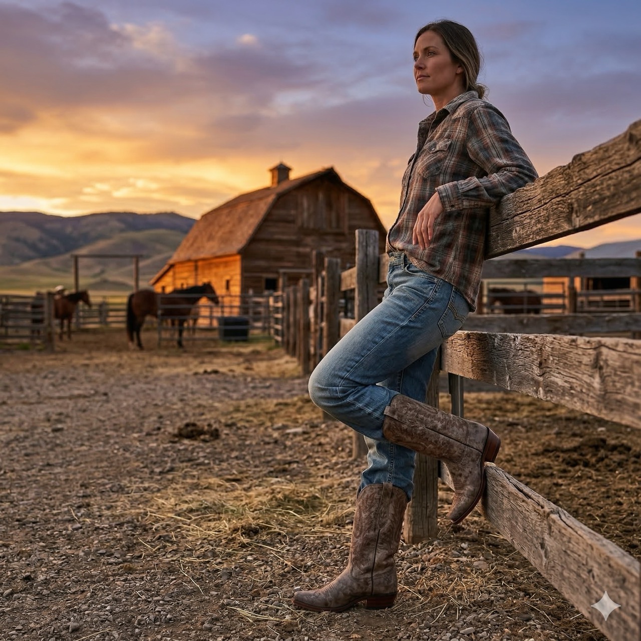 Cowboy boots ladies LF1568E, beige-pink